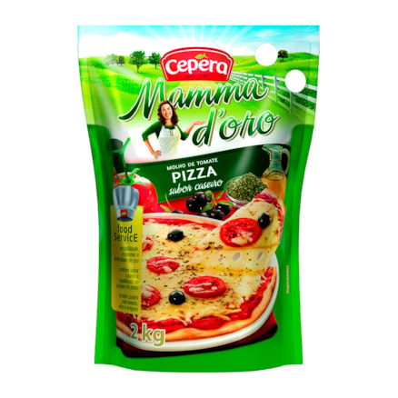 Molho De Tomate Cepêra Mamma D`oro Sachê Pizza 2kg